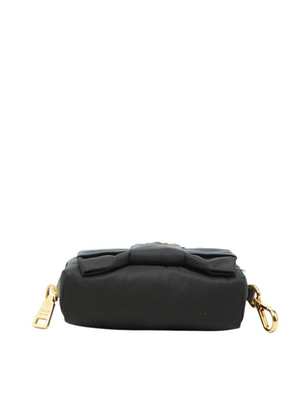 Prada Ribbon Logo Pouch Black Nylon - Picture 3 of 10